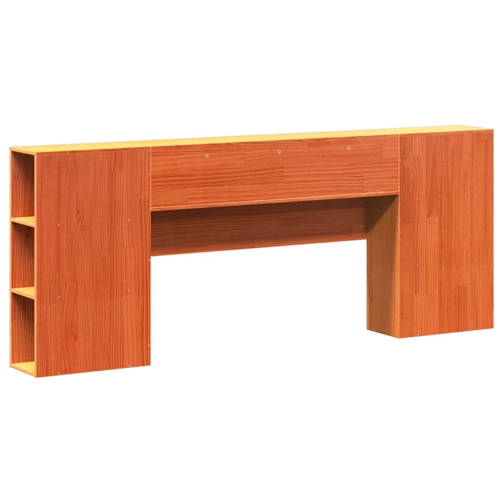 vidaXL Kopfteil mit Stauraum Wachsbraun 180 cm Massivholz Kiefer