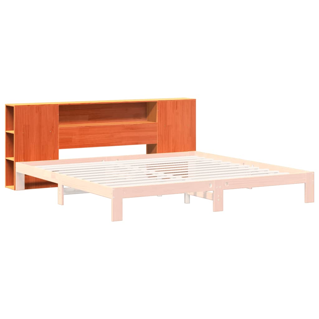 vidaXL Kopfteil mit Stauraum Wachsbraun 180 cm Massivholz Kiefer