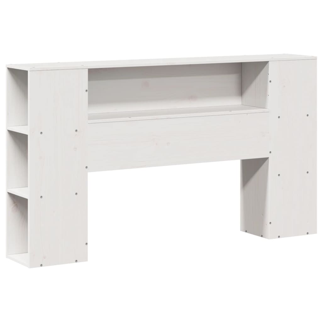 vidaXL Kopfteil mit Stauraum Weiß 160 cm Massivholz Kiefer