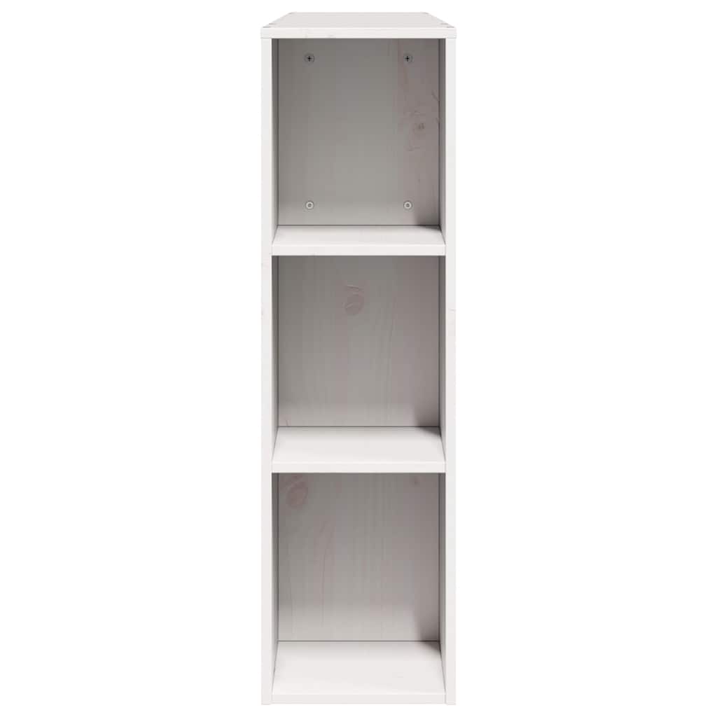 vidaXL Kopfteil mit Stauraum Weiß 160 cm Massivholz Kiefer