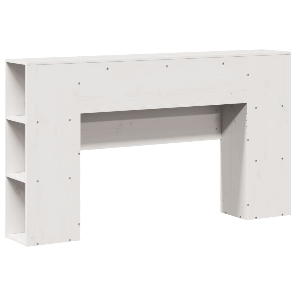vidaXL Kopfteil mit Stauraum Weiß 160 cm Massivholz Kiefer