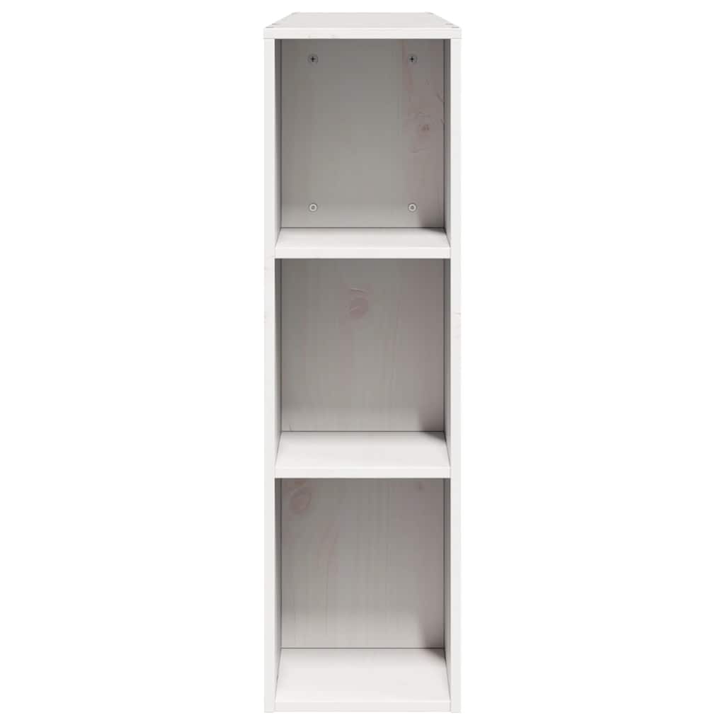 vidaXL Kopfteil mit Stauraum Weiß 150 cm Massivholz Kiefer