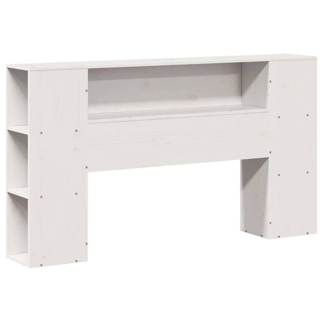 vidaXL Kopfteil mit Stauraum Weiß 140 cm Massivholz Kiefer