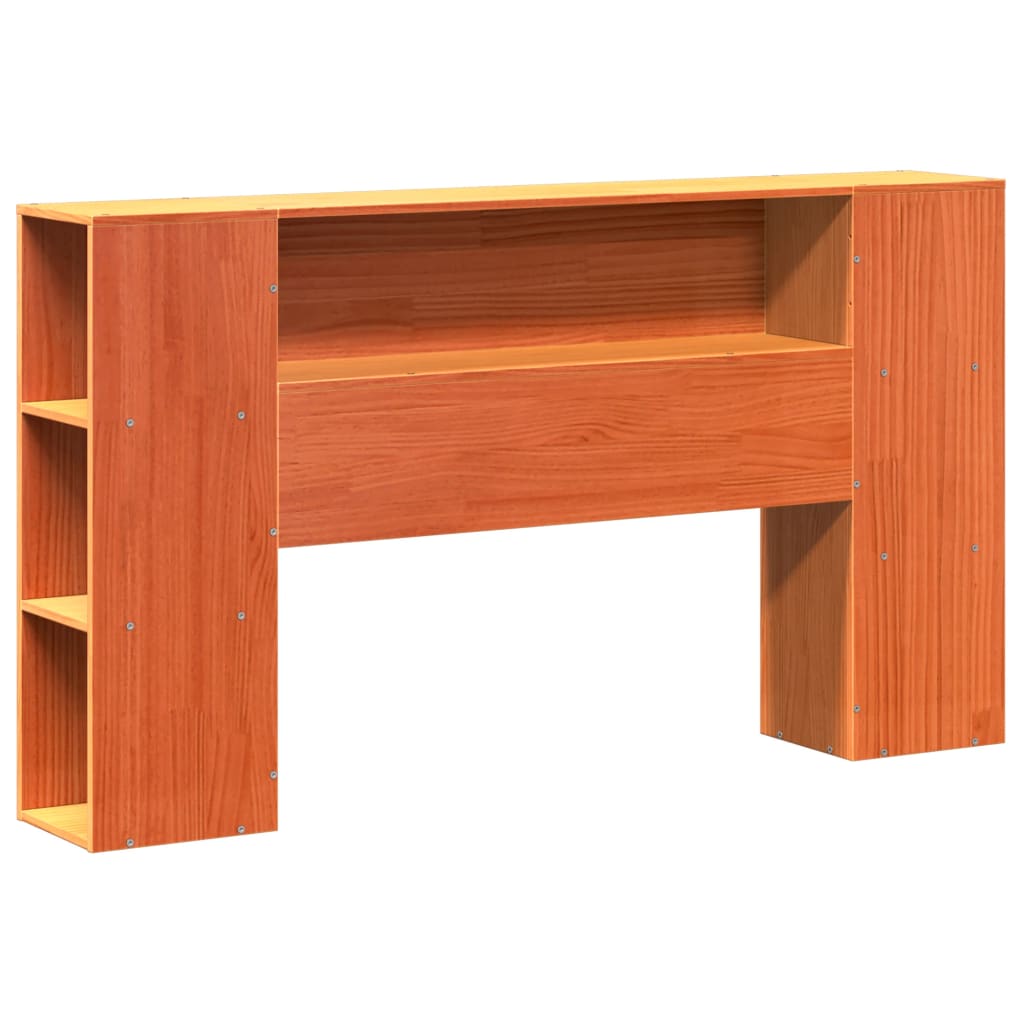 vidaXL Kopfteil mit Stauraum Wachsbraun 140 cm Massivholz Kiefer