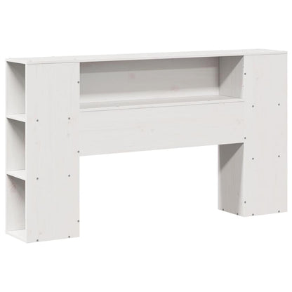 vidaXL Kopfteil mit Stauraum Weiß 135 cm Massivholz Kiefer