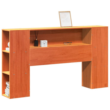 vidaXL Kopfteil mit Stauraum Wachsbraun 135 cm Massivholz Kiefer