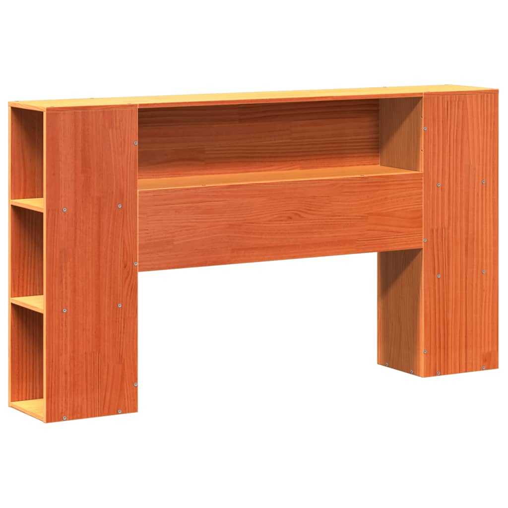 vidaXL Kopfteil mit Stauraum Wachsbraun 135 cm Massivholz Kiefer