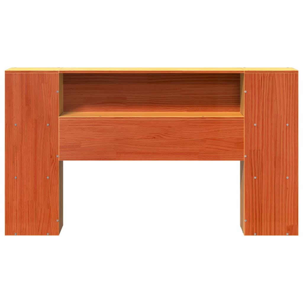 vidaXL Kopfteil mit Stauraum Wachsbraun 135 cm Massivholz Kiefer