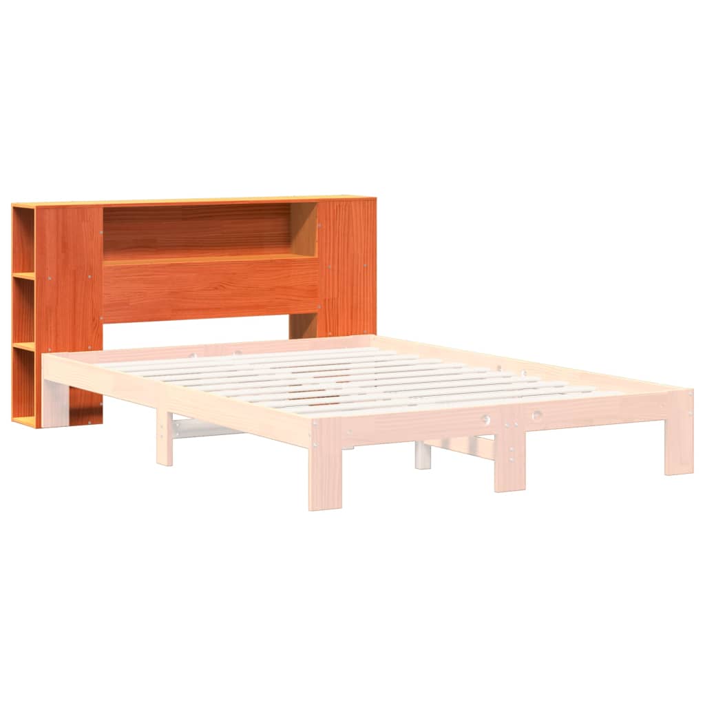 vidaXL Kopfteil mit Stauraum Wachsbraun 135 cm Massivholz Kiefer