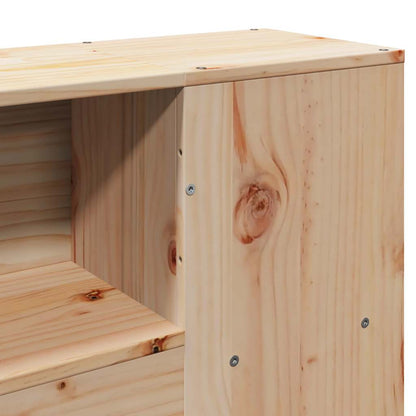 vidaXL Kopfteil mit Stauraum 120 cm Massivholz Kiefer