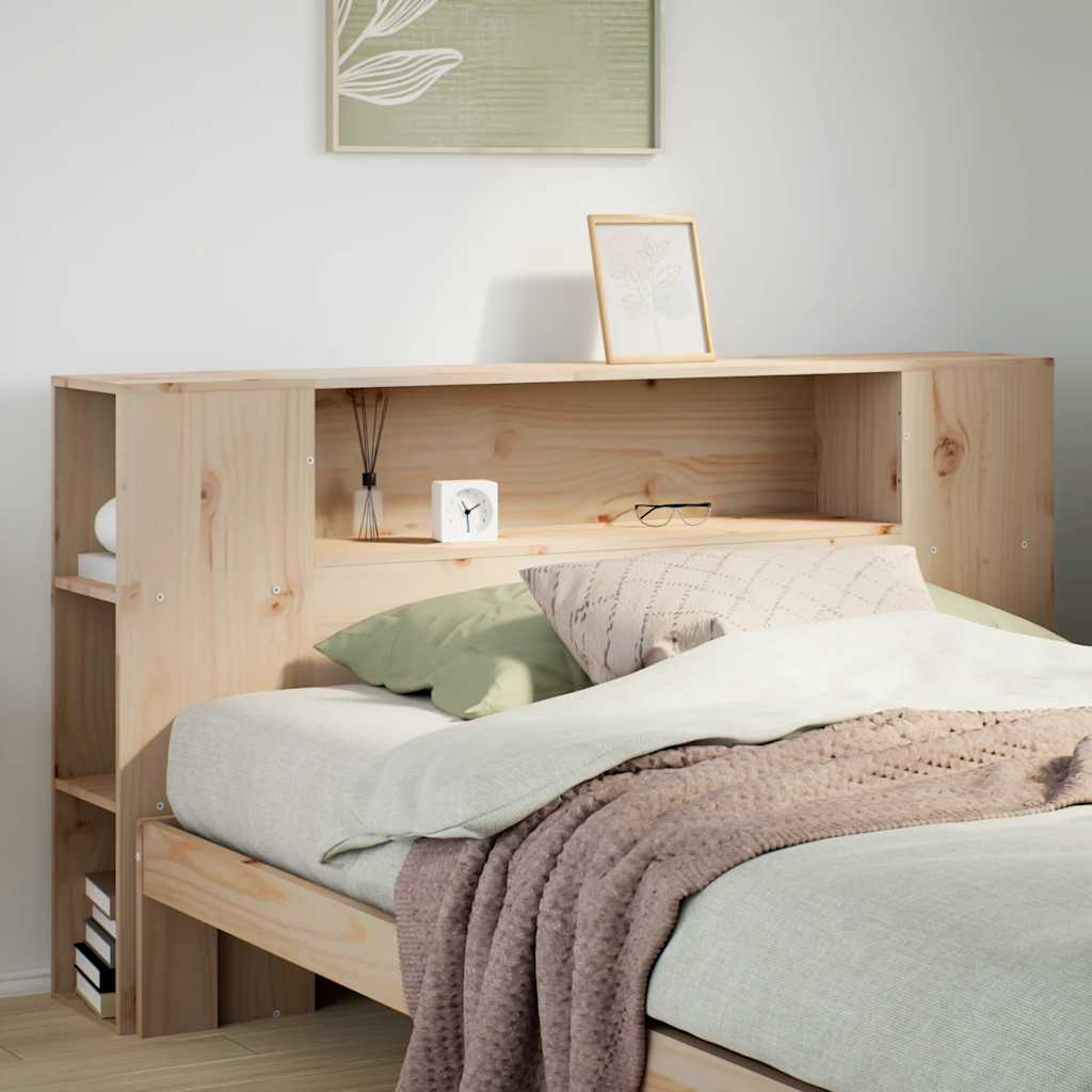 vidaXL Kopfteil mit Stauraum 120 cm Massivholz Kiefer