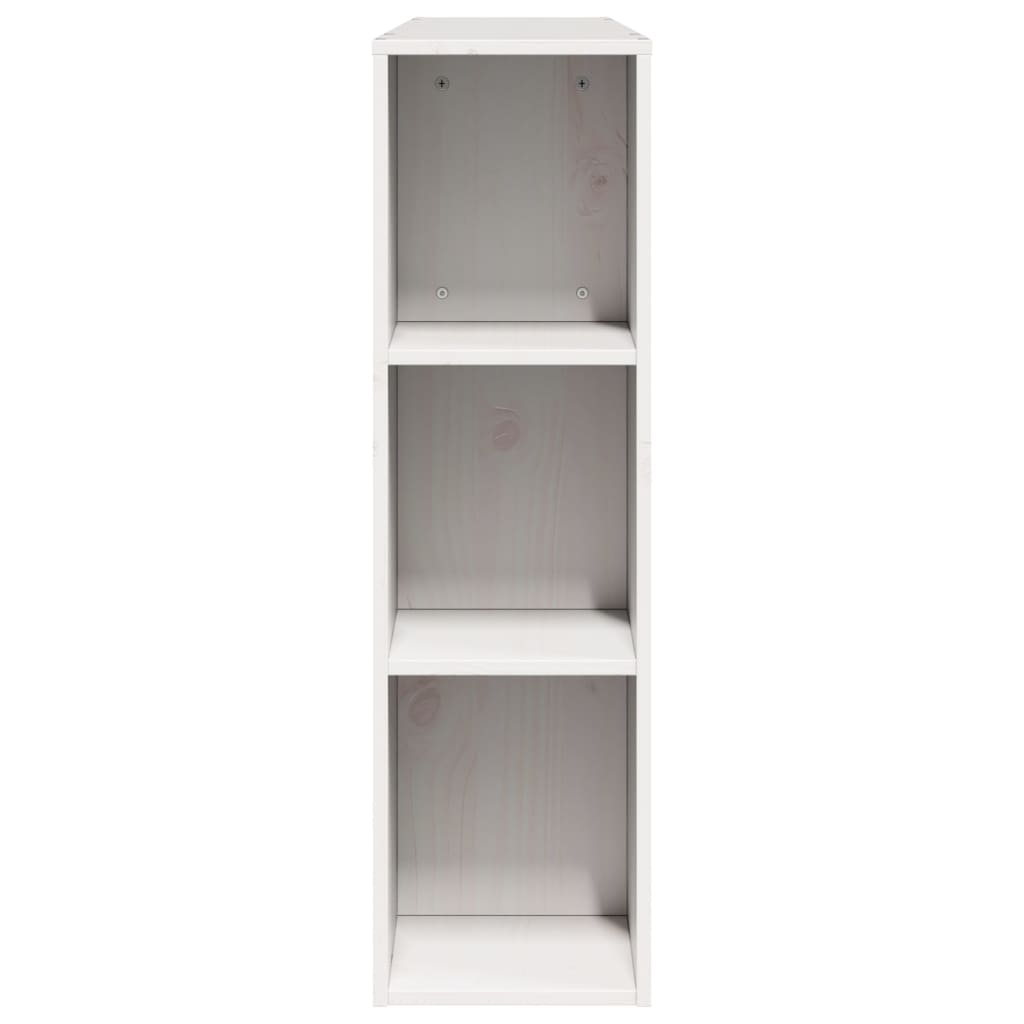 vidaXL Kopfteil mit Stauraum Weiß 120 cm Massivholz Kiefer