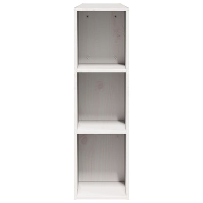 vidaXL Kopfteil mit Stauraum Weiß 120 cm Massivholz Kiefer