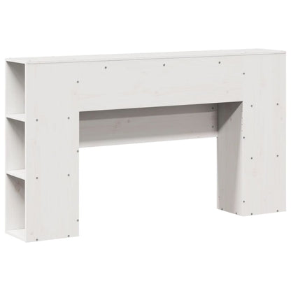 vidaXL Kopfteil mit Stauraum Weiß 120 cm Massivholz Kiefer