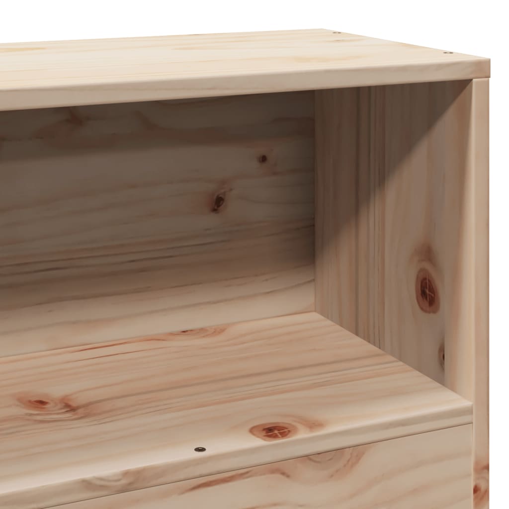 vidaXL Kopfteil mit Stauraum 100 cm Massivholz Kiefer
