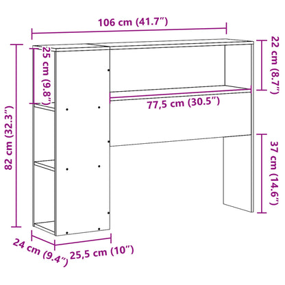 vidaXL Kopfteil mit Stauraum 100 cm Massivholz Kiefer