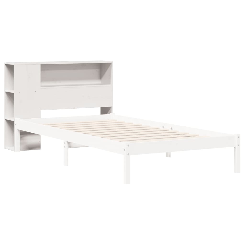 vidaXL Kopfteil mit Stauraum Weiß 75 cm Massivholz Kiefer