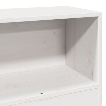 vidaXL Kopfteil mit Stauraum Weiß 75 cm Massivholz Kiefer