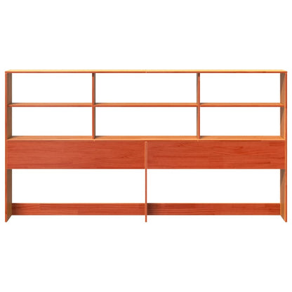 vidaXL Kopfteil mit Stauraum Wachsbraun 200 cm Massivholz Kiefer
