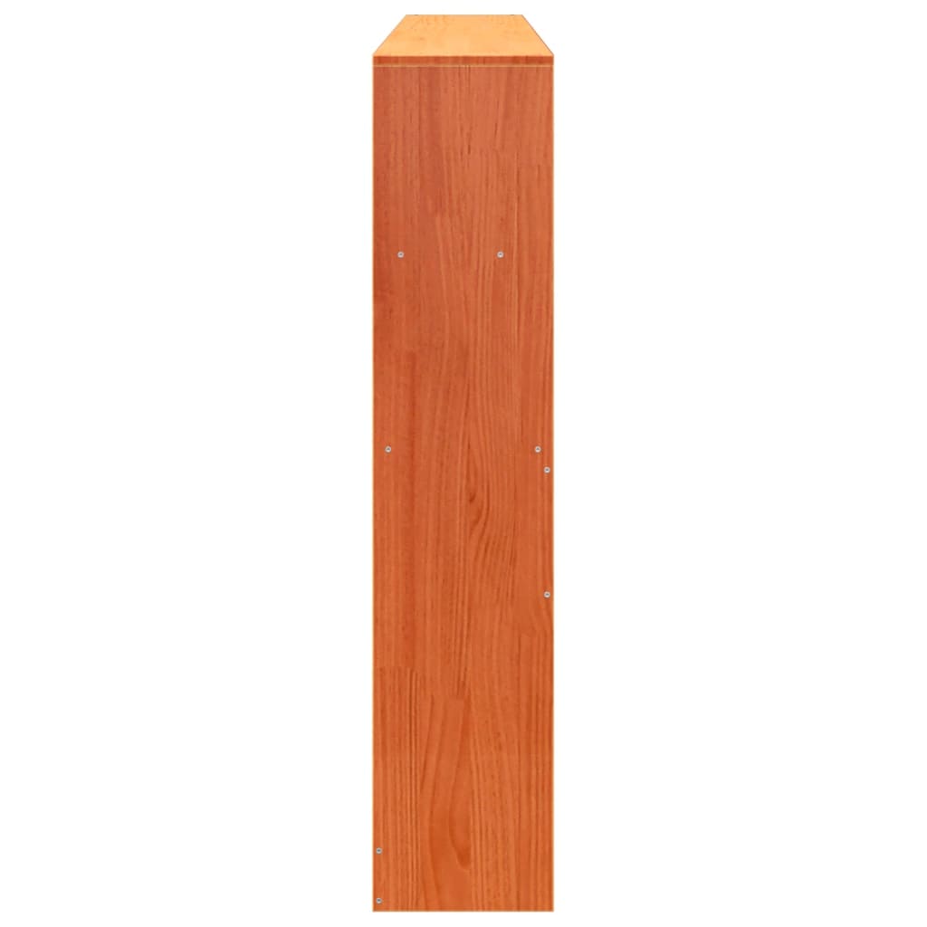 vidaXL Kopfteil mit Stauraum Wachsbraun 200 cm Massivholz Kiefer