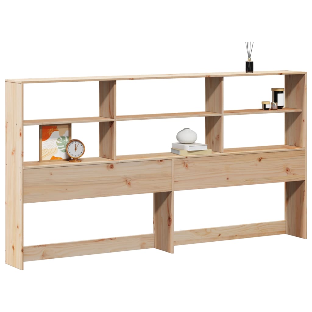 vidaXL Kopfteil mit Stauraum 180 cm Massivholz Kiefer