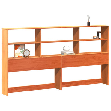 vidaXL Kopfteil mit Stauraum Wachsbraun 180 cm Massivholz Kiefer