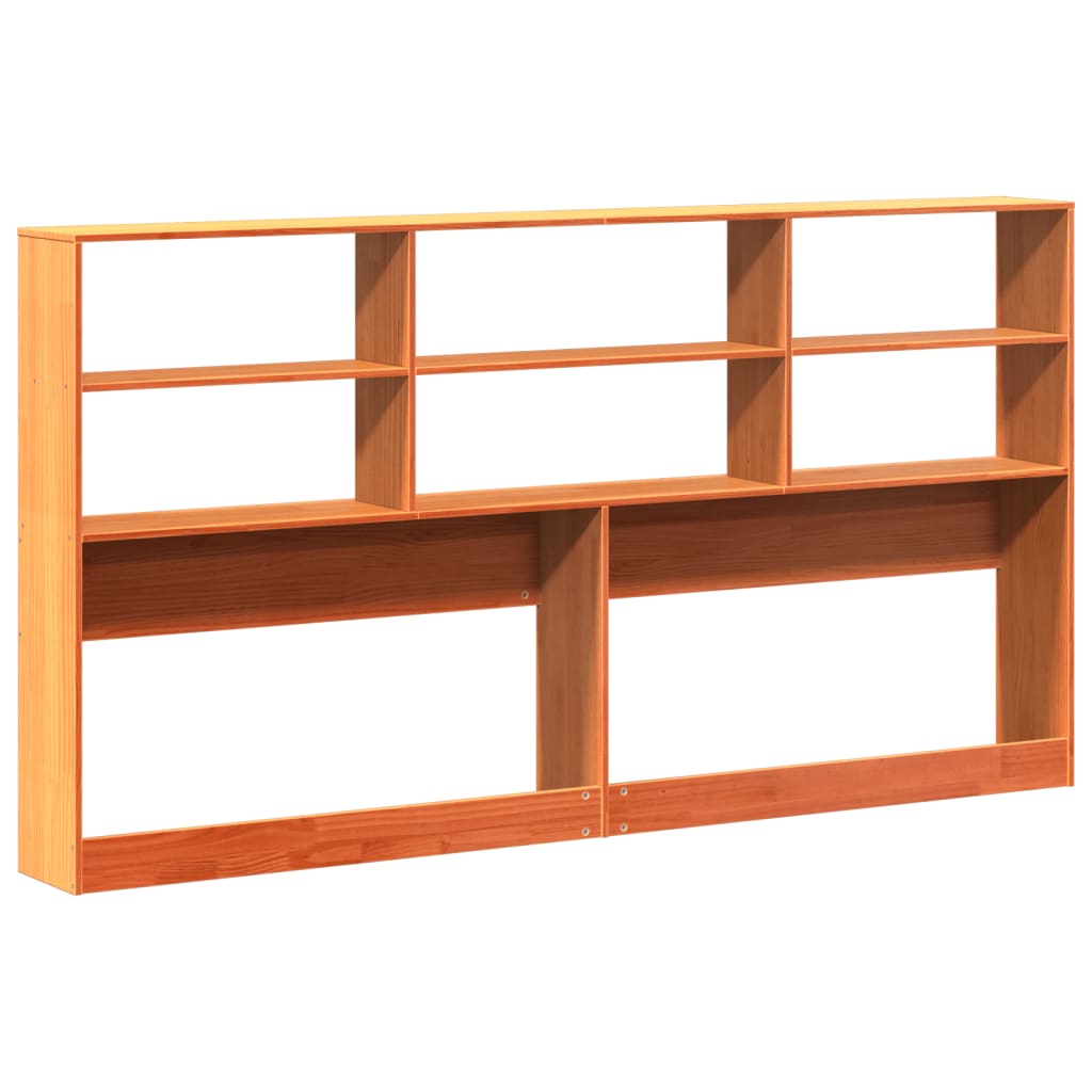 vidaXL Kopfteil mit Stauraum Wachsbraun 180 cm Massivholz Kiefer