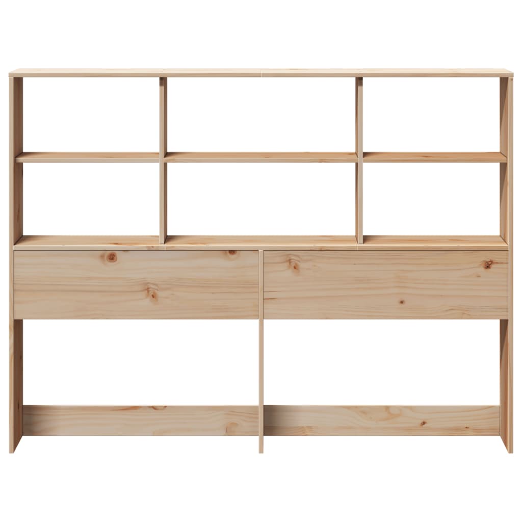 vidaXL Kopfteil mit Stauraum 160 cm Massivholz Kiefer