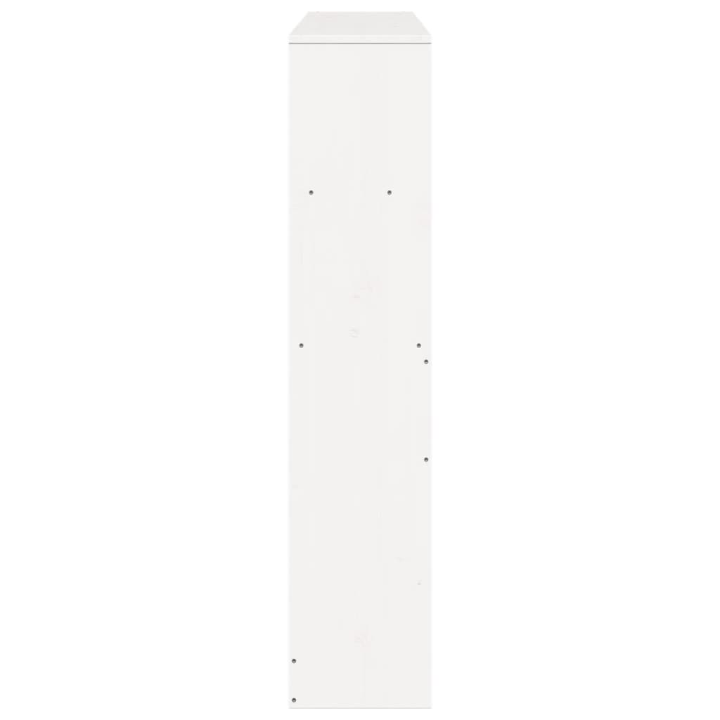 vidaXL Kopfteil mit Stauraum Weiß 140 cm Massivholz Kiefer