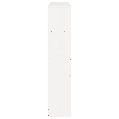 vidaXL Kopfteil mit Stauraum Weiß 140 cm Massivholz Kiefer