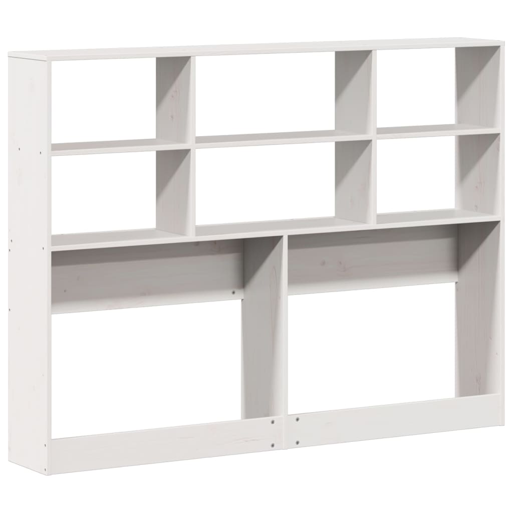 vidaXL Kopfteil mit Stauraum Weiß 140 cm Massivholz Kiefer