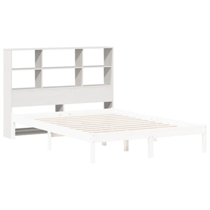 vidaXL Kopfteil mit Stauraum Weiß 140 cm Massivholz Kiefer