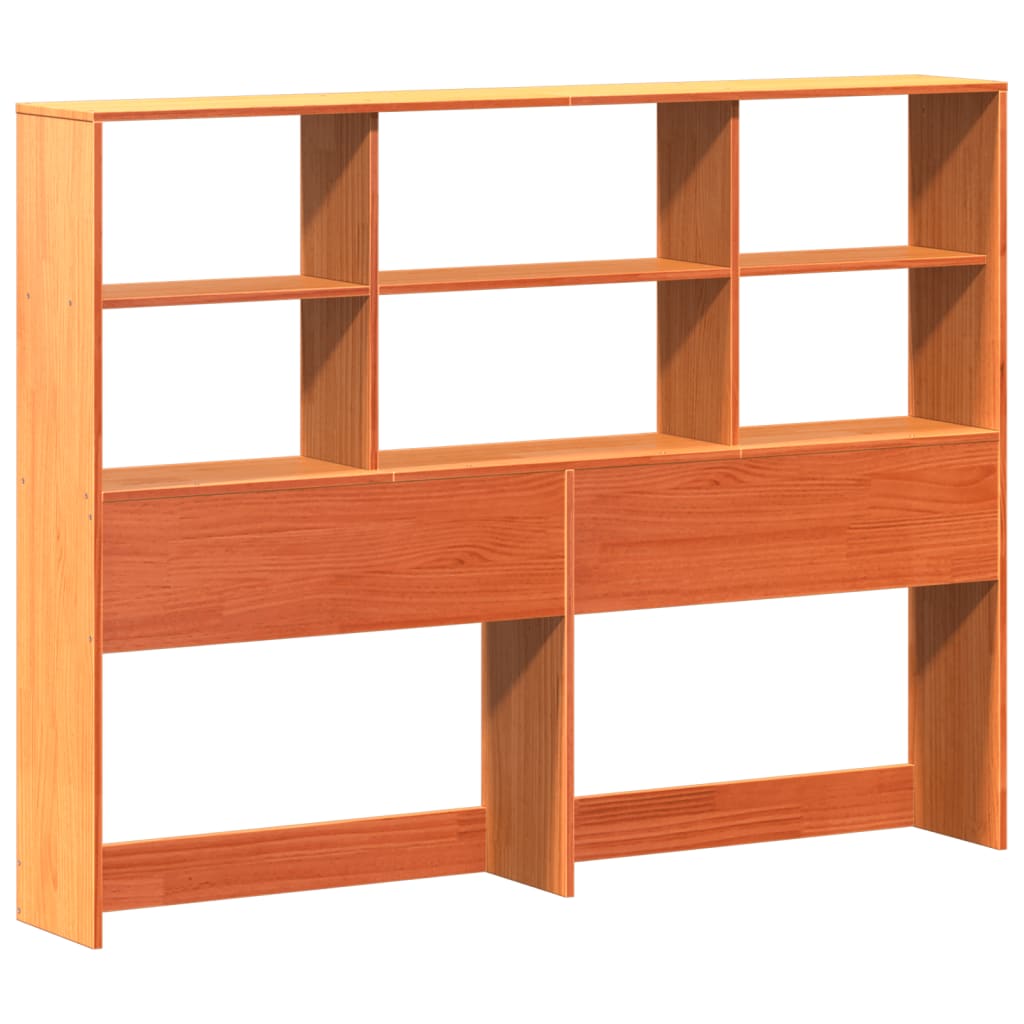 vidaXL Kopfteil mit Stauraum Wachsbraun 140 cm Massivholz Kiefer