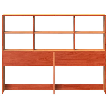 vidaXL Kopfteil mit Stauraum Wachsbraun 140 cm Massivholz Kiefer