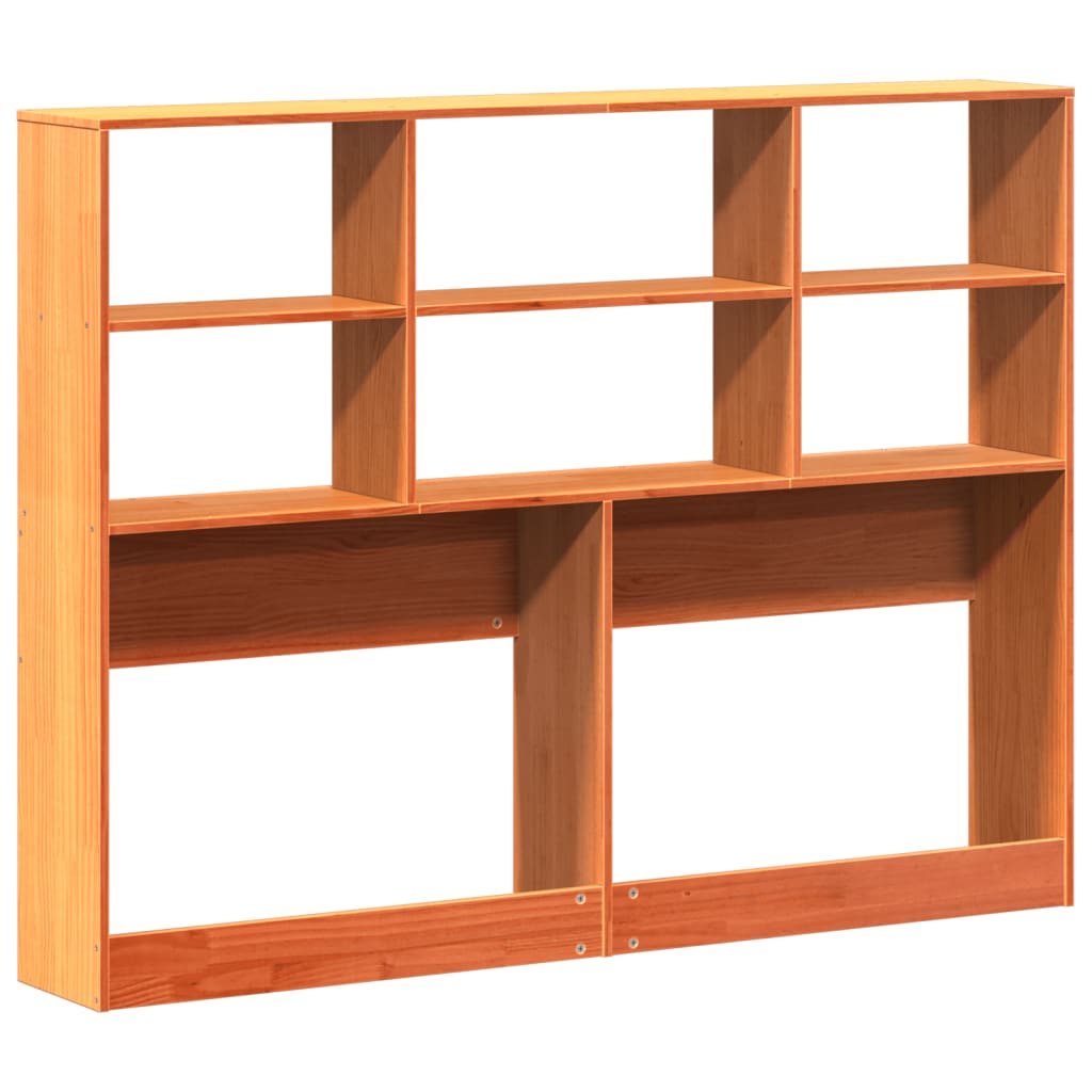 vidaXL Kopfteil mit Stauraum Wachsbraun 140 cm Massivholz Kiefer