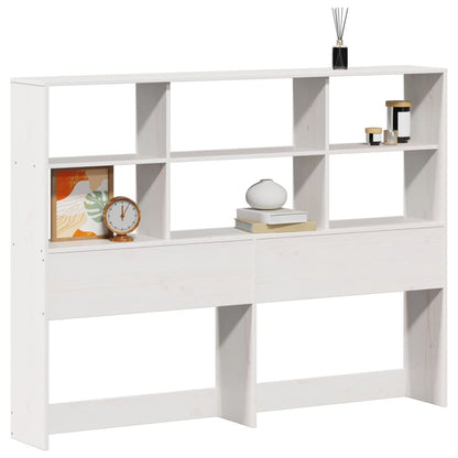 vidaXL Kopfteil mit Stauraum Weiß 120 cm Massivholz Kiefer