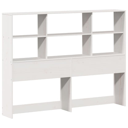 vidaXL Kopfteil mit Stauraum Weiß 120 cm Massivholz Kiefer