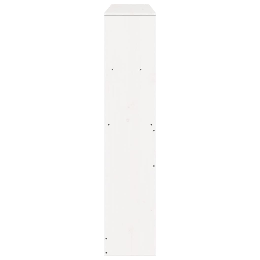 vidaXL Kopfteil mit Stauraum Weiß 120 cm Massivholz Kiefer
