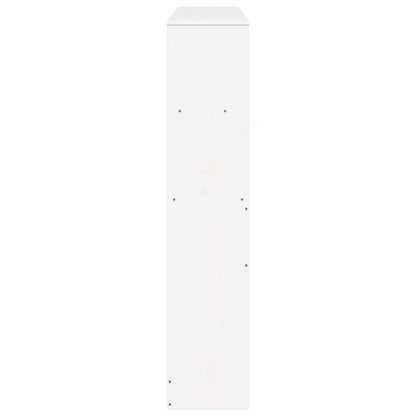 vidaXL Kopfteil mit Stauraum Weiß 120 cm Massivholz Kiefer
