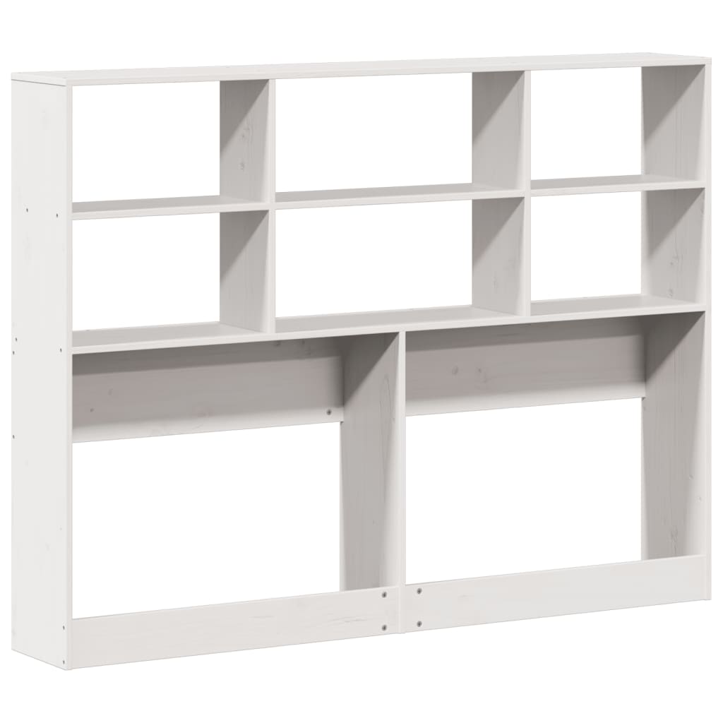 vidaXL Kopfteil mit Stauraum Weiß 120 cm Massivholz Kiefer
