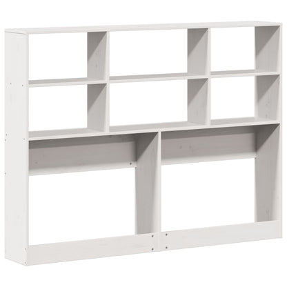 vidaXL Kopfteil mit Stauraum Weiß 120 cm Massivholz Kiefer