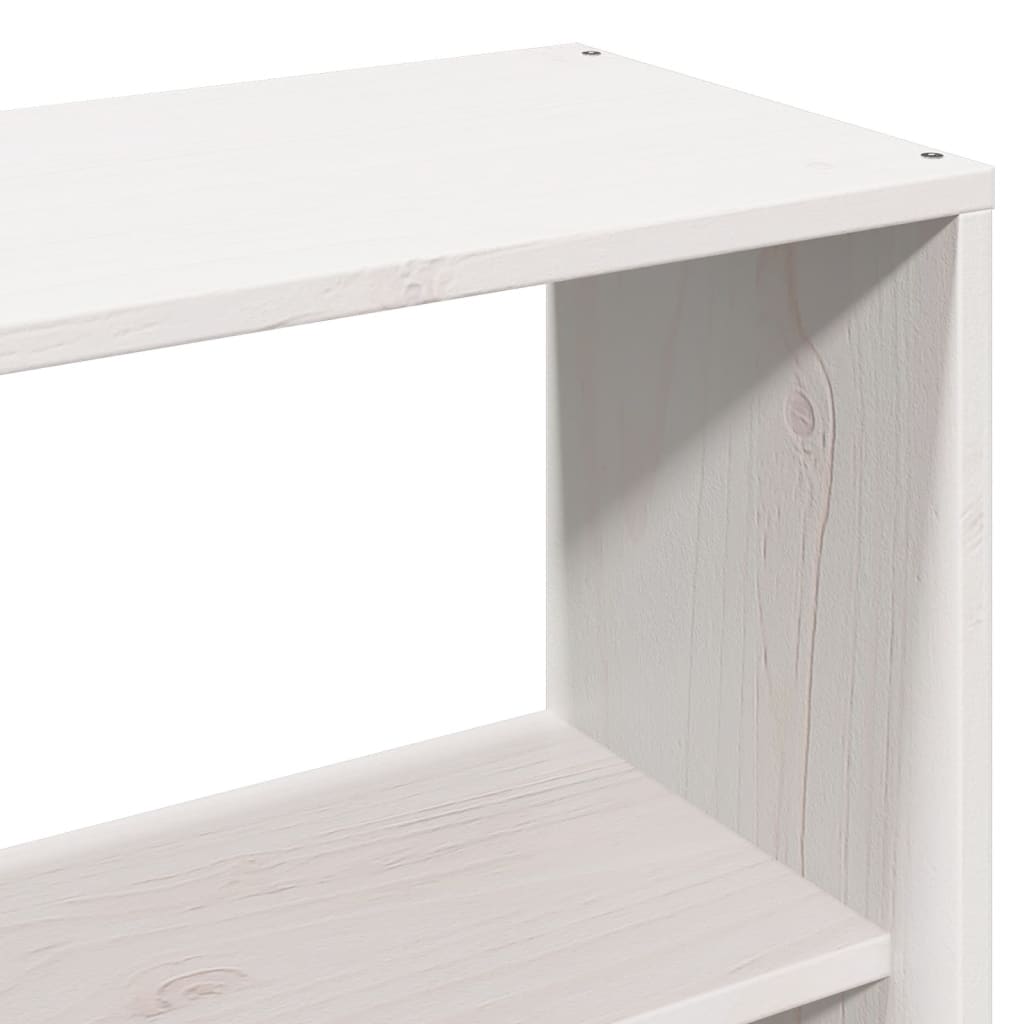 vidaXL Kopfteil mit Stauraum Weiß 120 cm Massivholz Kiefer
