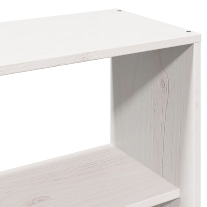 vidaXL Kopfteil mit Stauraum Weiß 120 cm Massivholz Kiefer