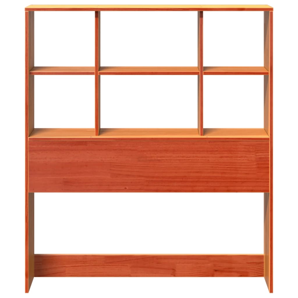 vidaXL Kopfteil mit Stauraum Wachsbraun 100 cm Massivholz Kiefer