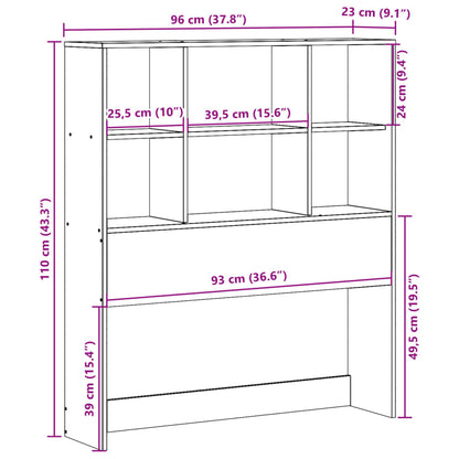 vidaXL Kopfteil mit Stauraum 90 cm Massivholz Kiefer