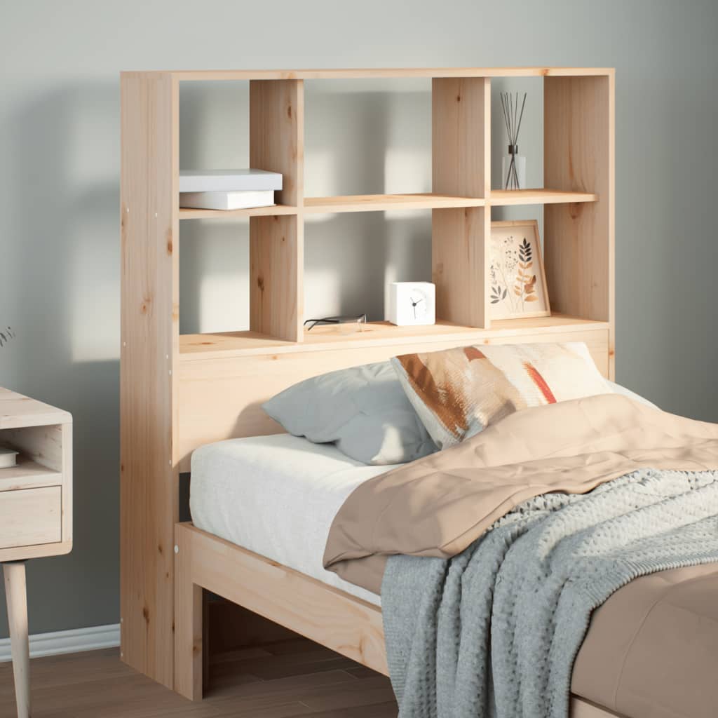 vidaXL Kopfteil mit Stauraum 90 cm Massivholz Kiefer