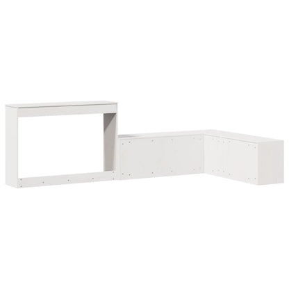 vidaXL Table de chevet avec bureau blanc 232x122x75 cm pin massif