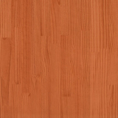 vidaXL Nachttisch mit Schreibtisch Wachsbraun 222x122x75 cm Massivholz