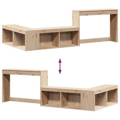 vidaXL Nachttisch mit Schreibtisch 222x107x75 cm Massivholz Kiefer
