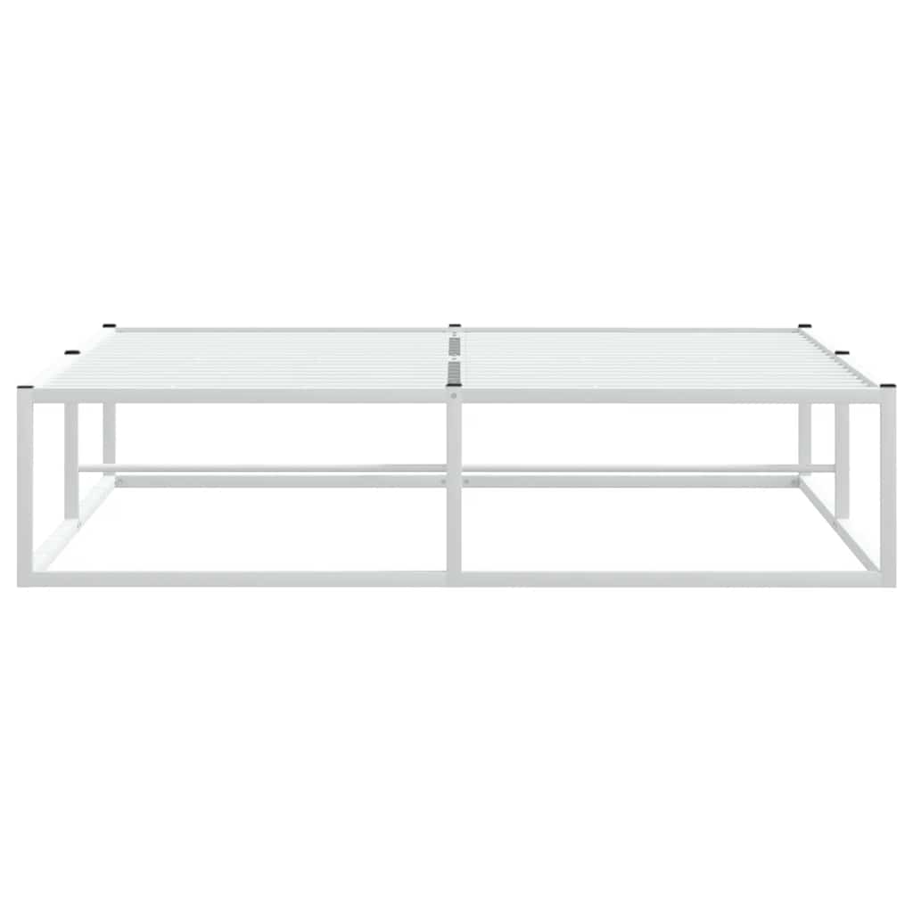 vidaXL Bettgestell ohne Matratze Weiß 140x200 cm Metall